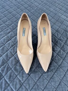 Prada high Heels women’s size 11 41 nude beige Vintage shoes